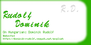 rudolf dominik business card